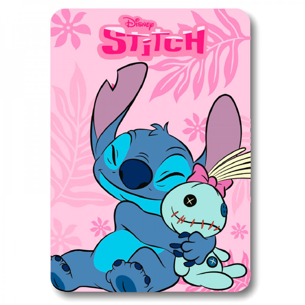 Κουβέρτα Lilo & Stitch Fleece ροζ 1.40m x 1m