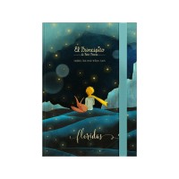 Σημειωματάριο The Little Prince με σκληρό εξώφυλλο και λάστιχο