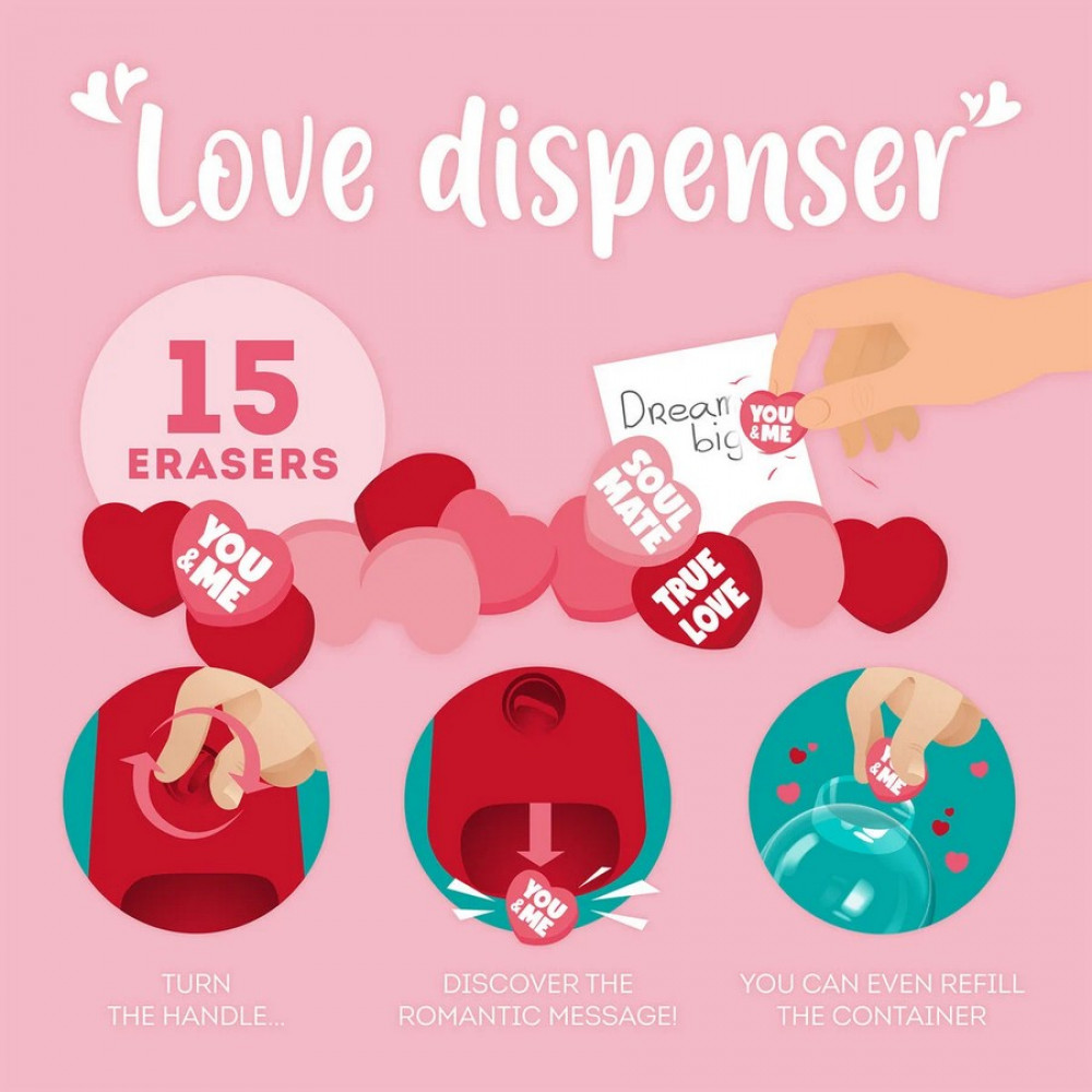 Σετ γόμες Legami Love dispenser