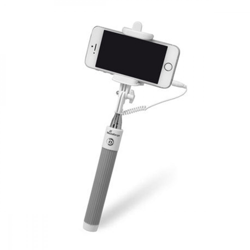 Selfie Stick MediaRange με καλώδιο 3.5mm γκρι MRMA204