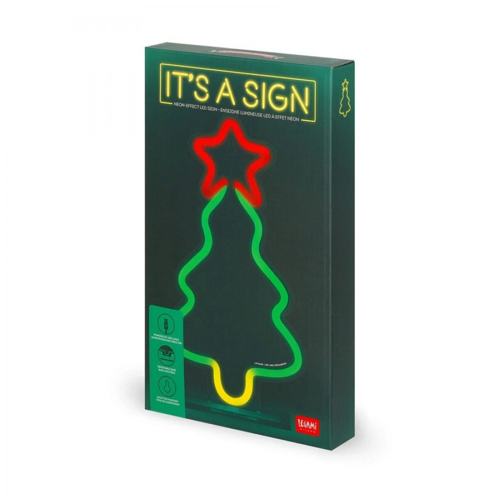 Φωτιστικό Legami Neon effect led lamp Xmas Tree