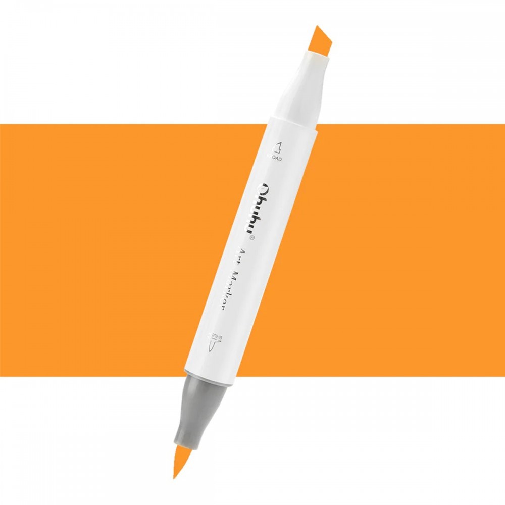 Μαρκαδόρος Αλκοόλης Ohuhu Brush & Chisel YR170 Chrome Orange