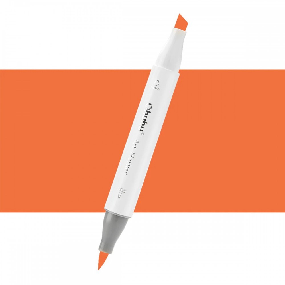 Μαρκαδόρος Αλκοόλης Ohuhu Brush & Chisel YR190 Cadmium Orange