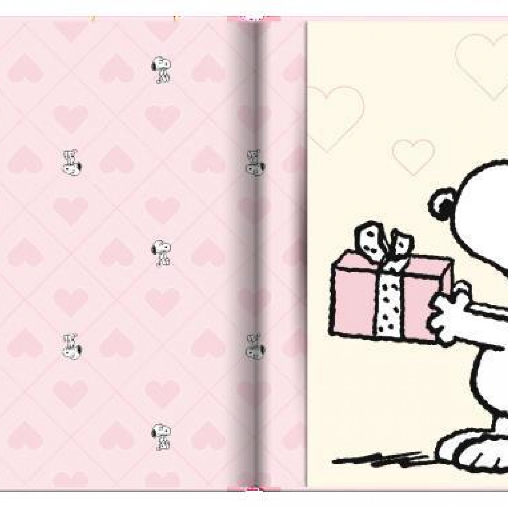 Σημειωματάριο Premium Paper Snoopy pastel heart με λάστιχο