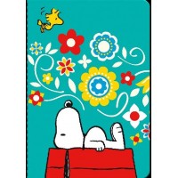 Σημειωματάριο Premium Paper Snoopy Flowers με μαλακό εξώφυλλο