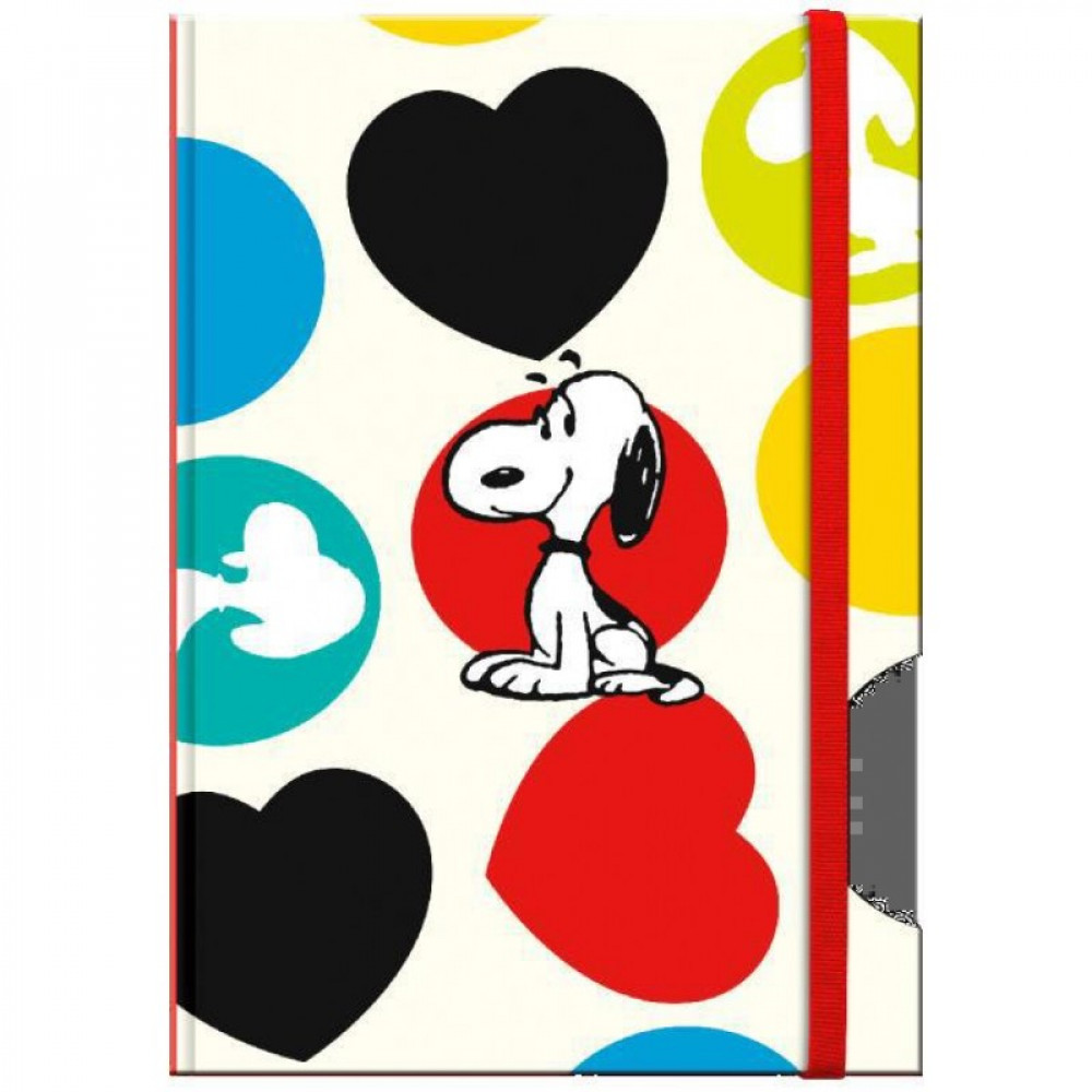 Σημειωματάριο Premium Paper Snoopy heart με λάστιχο