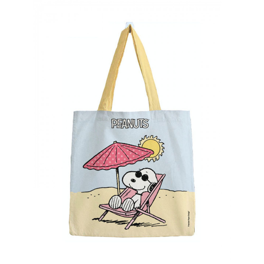 Τσάντα shopper Snoopy Peanuts υφασμάτινη Summer