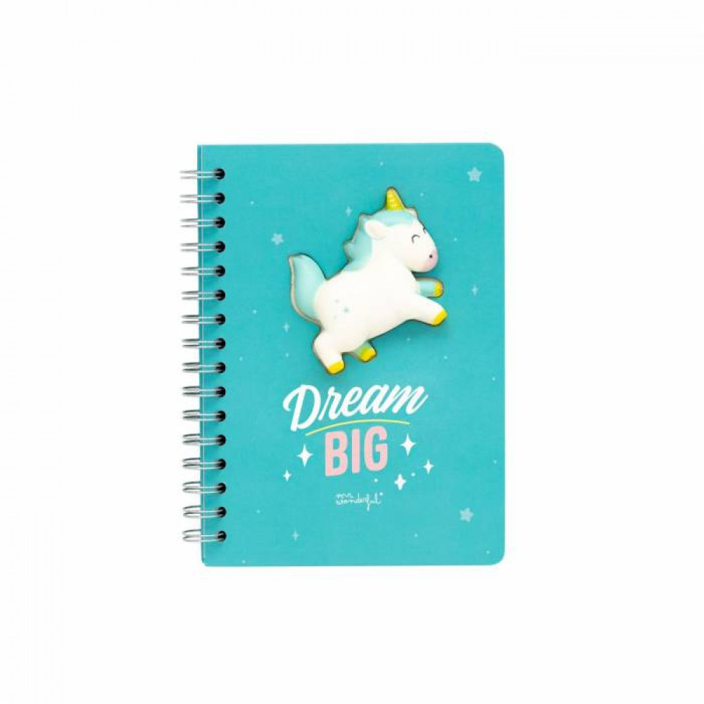 Σημειωματάριο Mr Wonderful A5 Squishy Unicorn - Dream big WOA11035EM