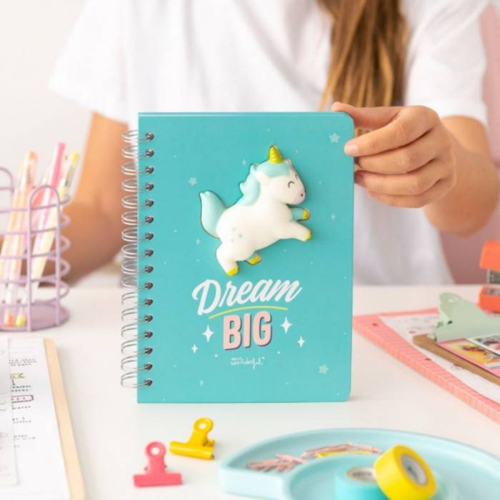 Σημειωματάριο Mr Wonderful A5 Squishy Unicorn - Dream big WOA11035EM