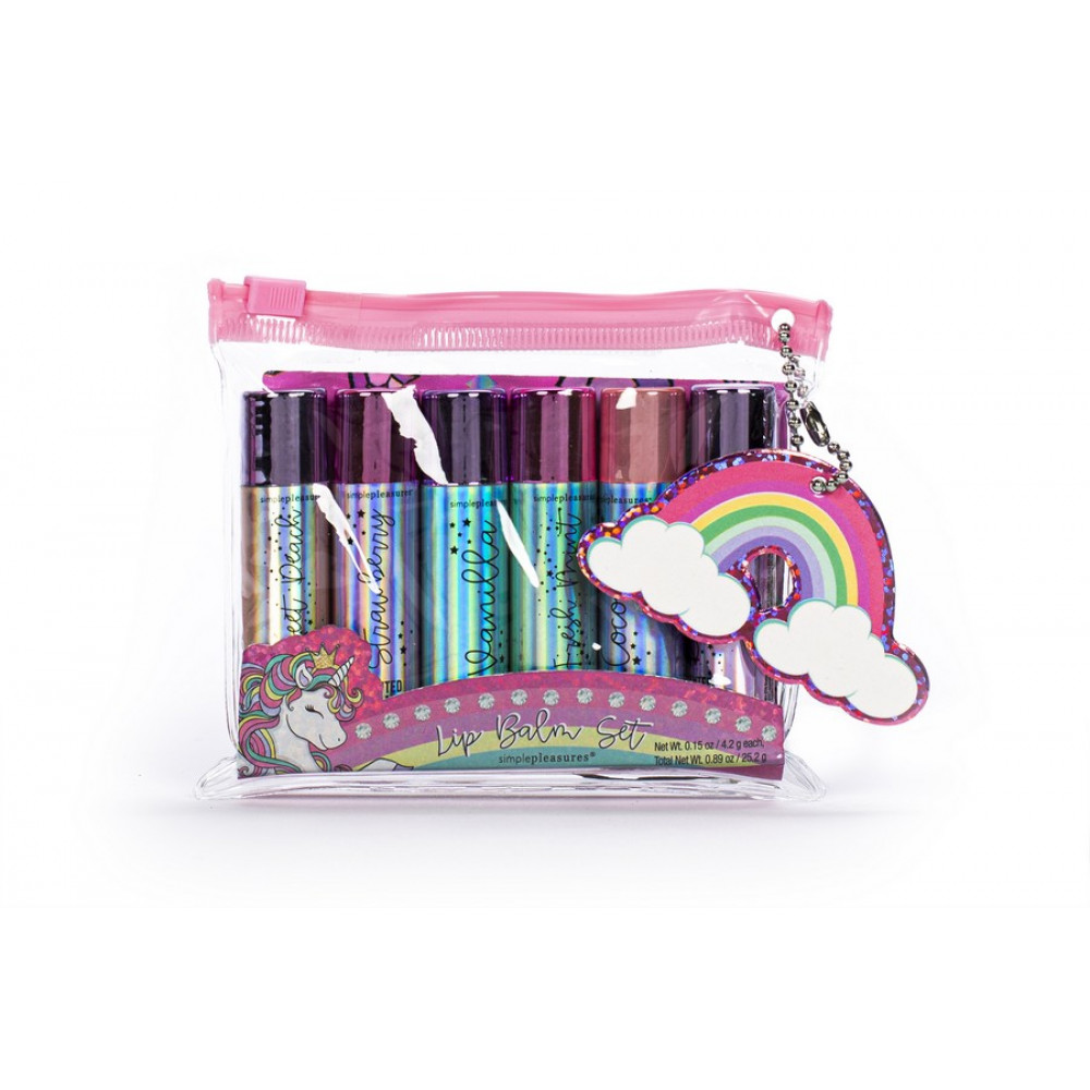 Σετ 6 τεμ Lip Balm Tri-Coastal Unicorn