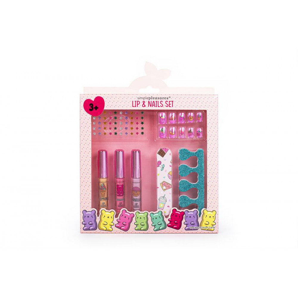 Σετ μανικιούρ και Lip Gloss Tri-Coastal Bears