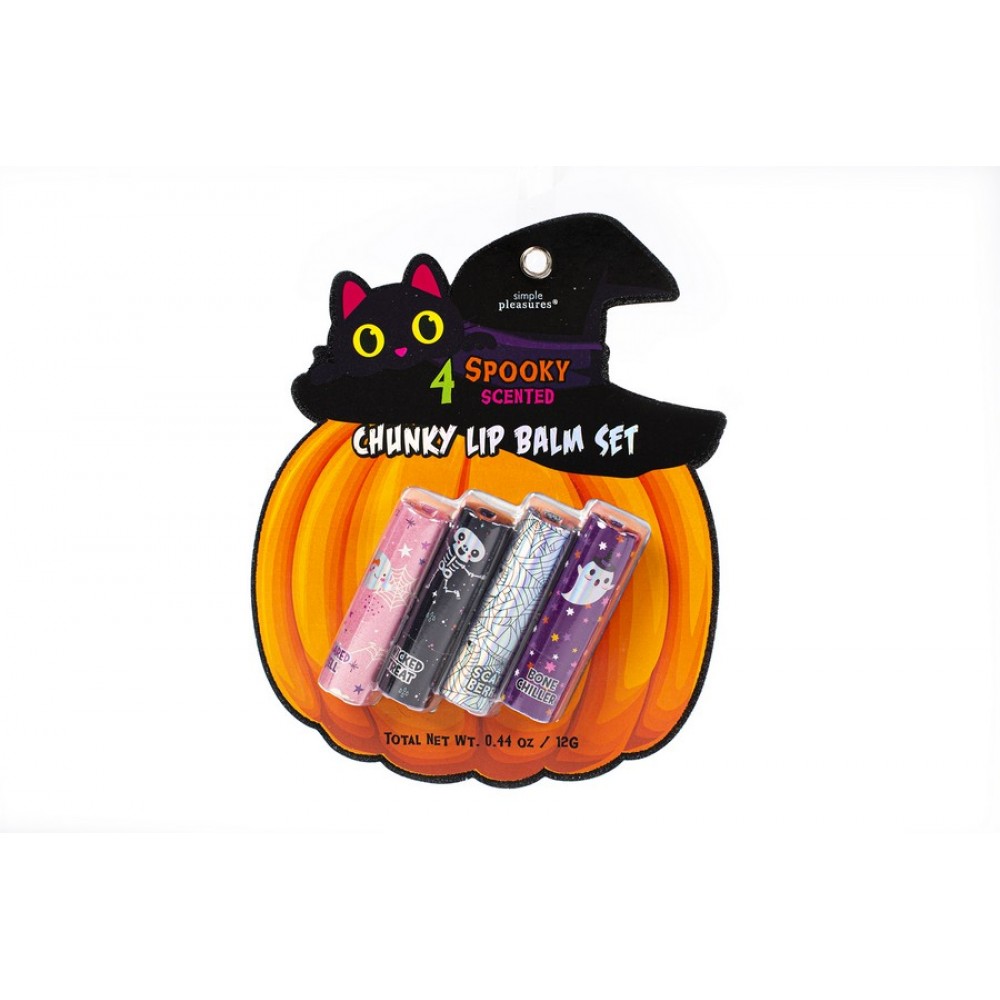 Σετ 4 τεμ Lip Balm Tri-Coastal Pumpkin with witch's hat