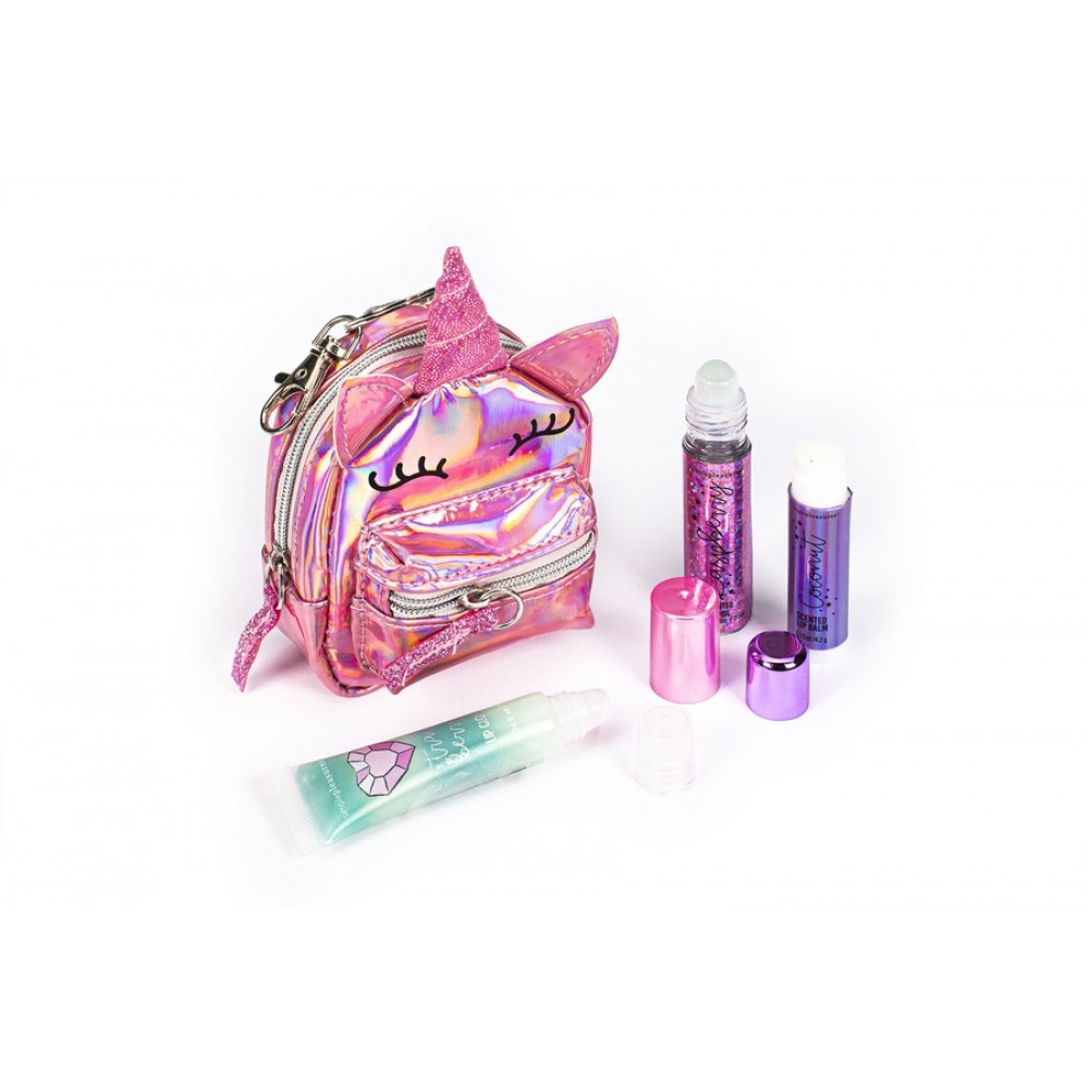 Mini Backpack Tri-Coastal με lip balp, lip gloss και lip oil Unicorn